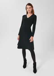 Joy Knitted Dress, Forest Green, hi-res