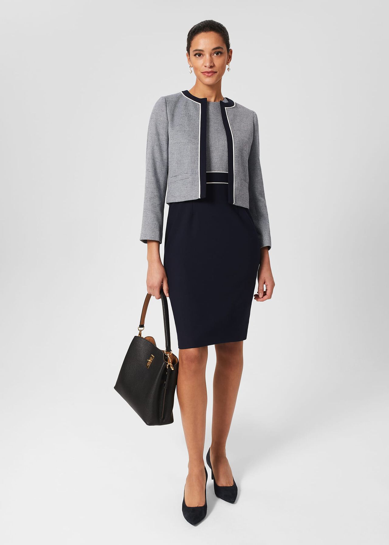 Petite Steph Dress, Navy Multi, hi-res