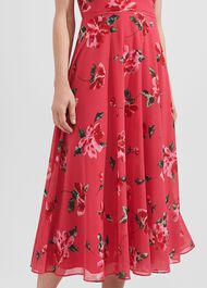Petite Carly Dress, Pink Red Multi, hi-res