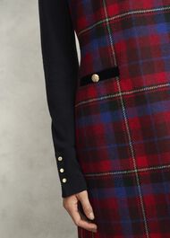 Ingrid Wool Dress, Red Multi, hi-res