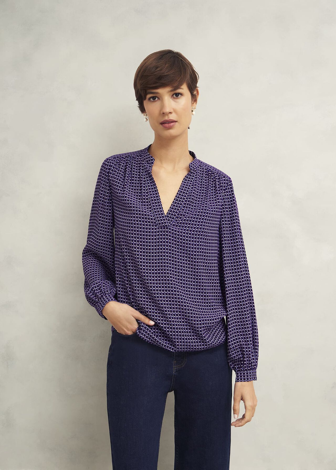 Mila Blouse, Purple Multi, hi-res