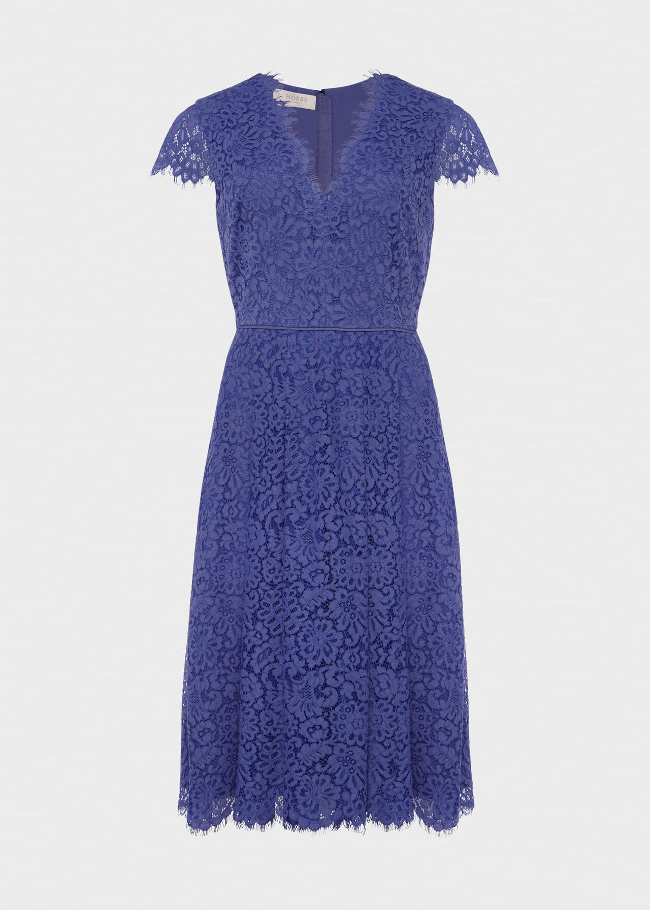 Anastasia Lace Fit And Flare Dress, Blue, hi-res