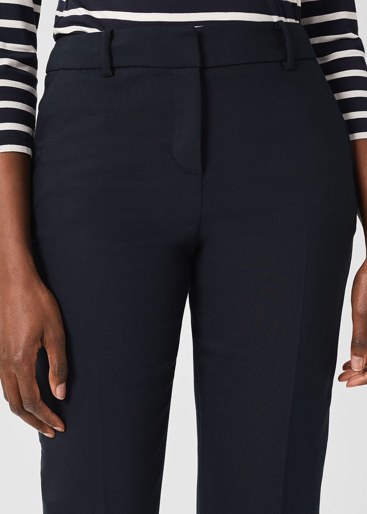 Petite Quin Tapered Trouser, Navy, hi-res