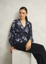 Brielle Trimmed Top, Midnight Multi, hi-res