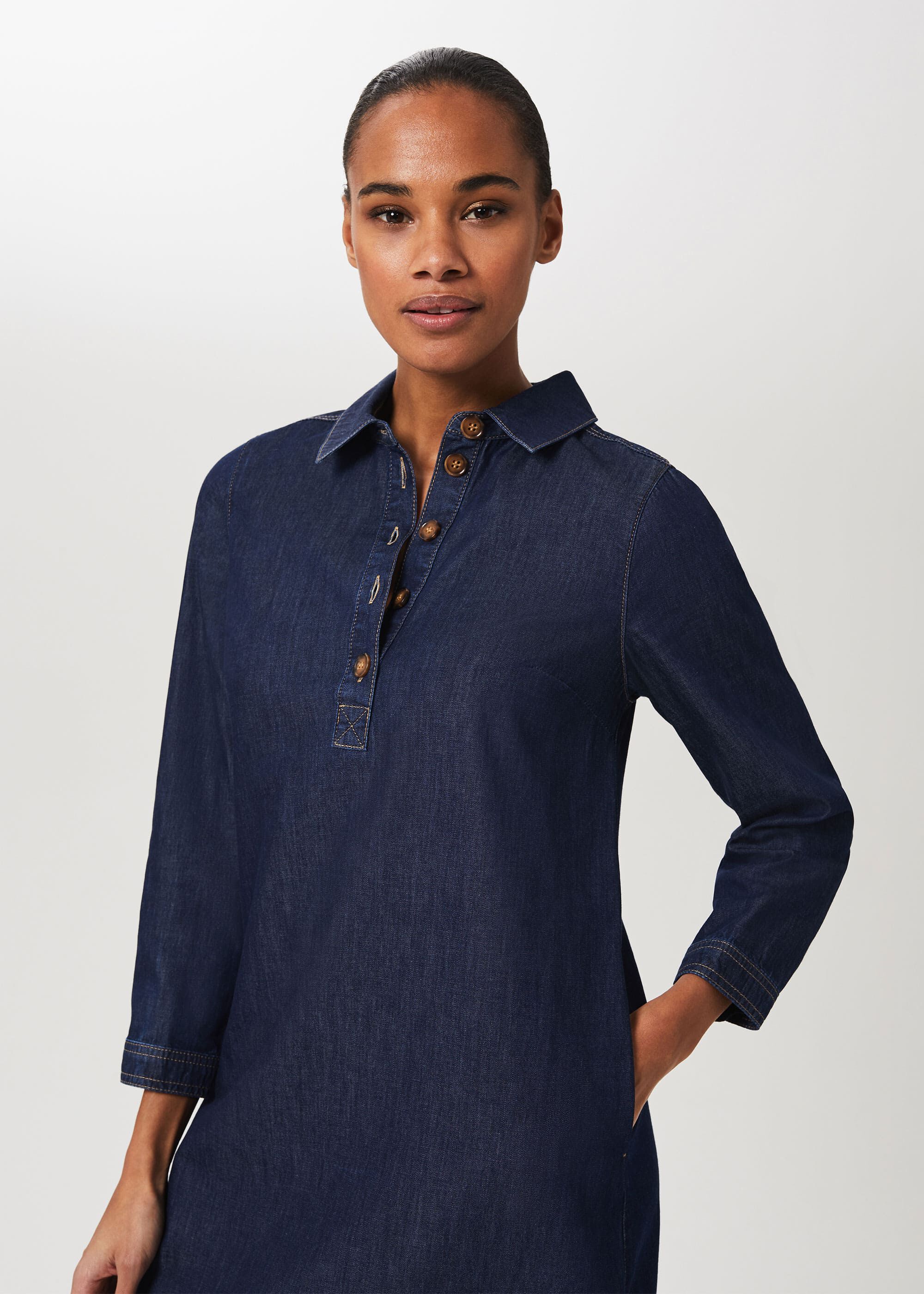 Hobbs top denim dress