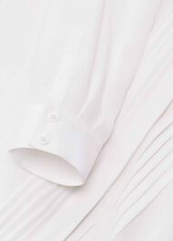 Elaine Pleat Shirt, Ivory, hi-res
