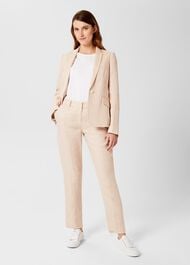 Ivana Linen Trouser, Warm Neutral, hi-res