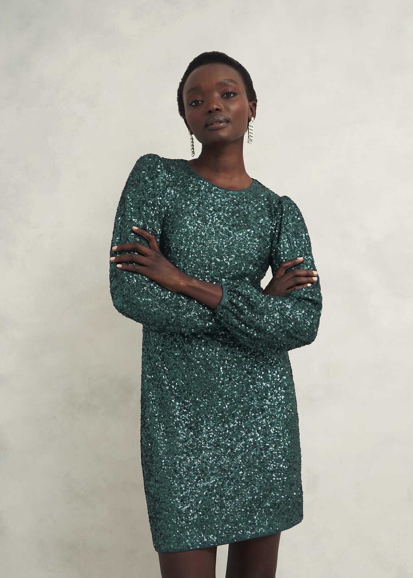 Cianna Sequin Dress | Hobbs US | Cianna Sequin Dress | Hobbs US |