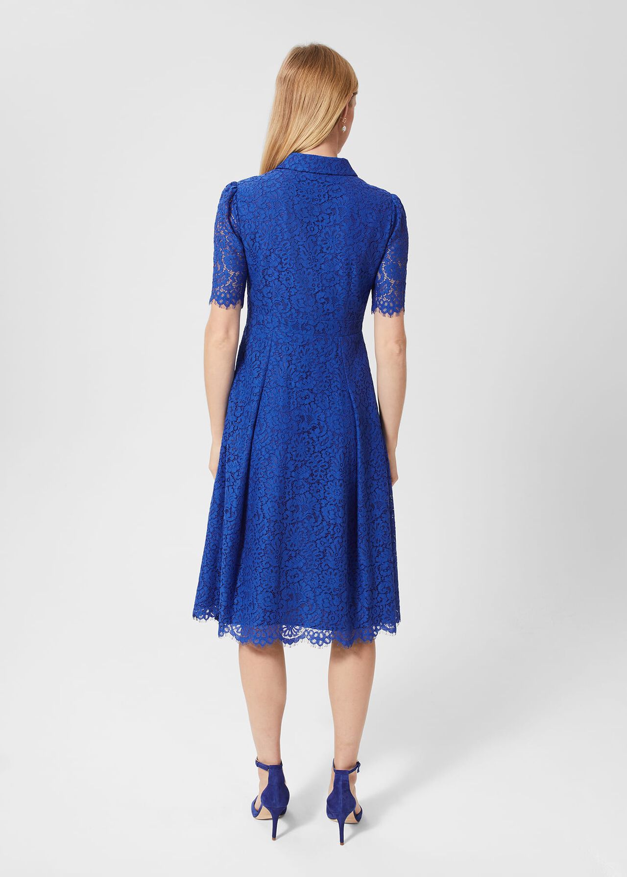 Rebecca Lace Dress, Cobalt Blue, hi-res