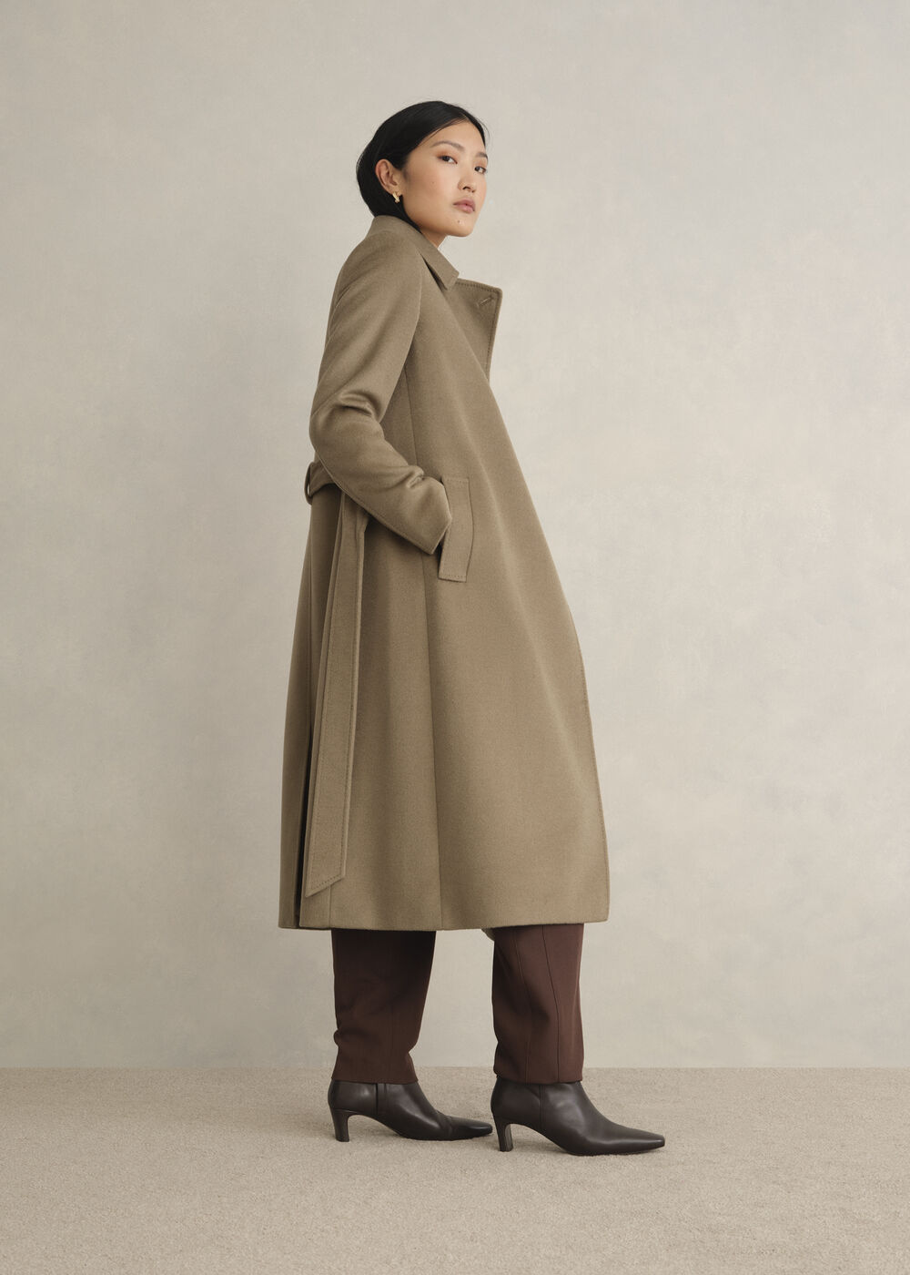 Livia Wool Wrap Coat, Neutral, hi-res