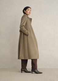 Livia Wool Wrap Coat, Neutral, hi-res