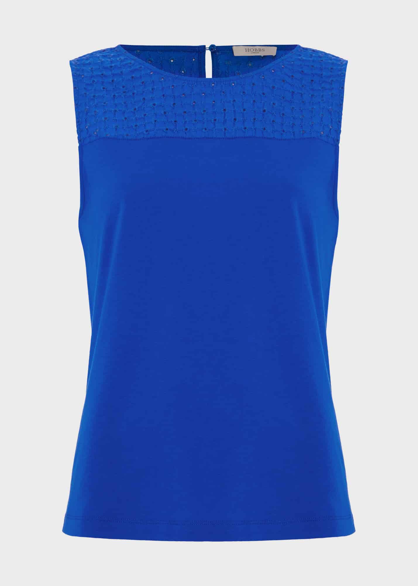 ホブズ HOBBS PAIGE BRODERIE TOP （ATLANTIC BLUE） Paige Cotton Broderie Top | Hobbs US |