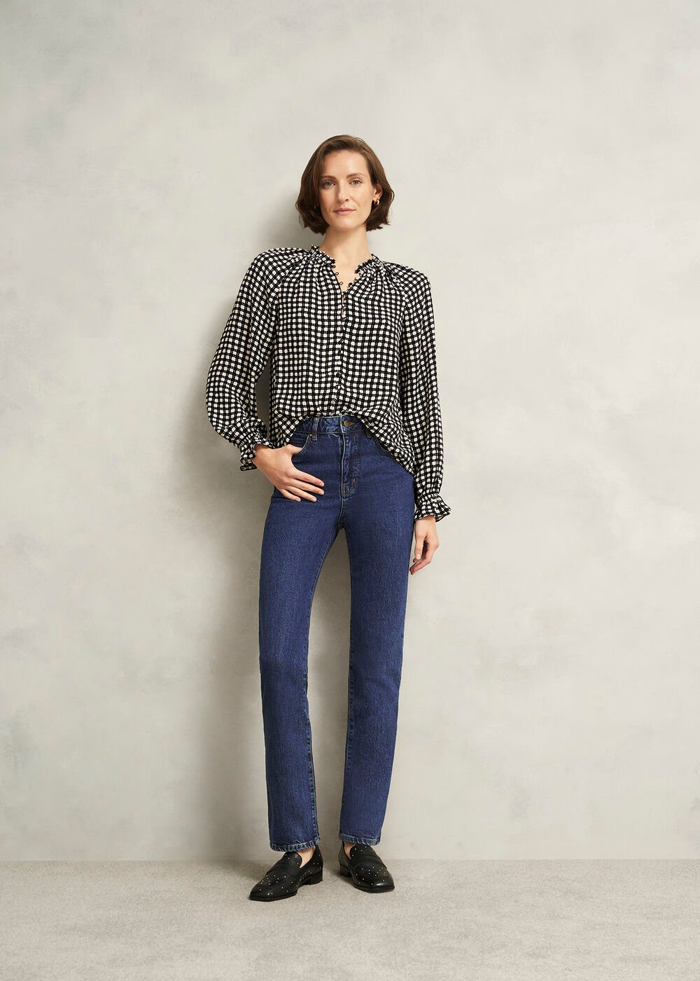 Hewlett Geo Top, Black Cream, hi-res