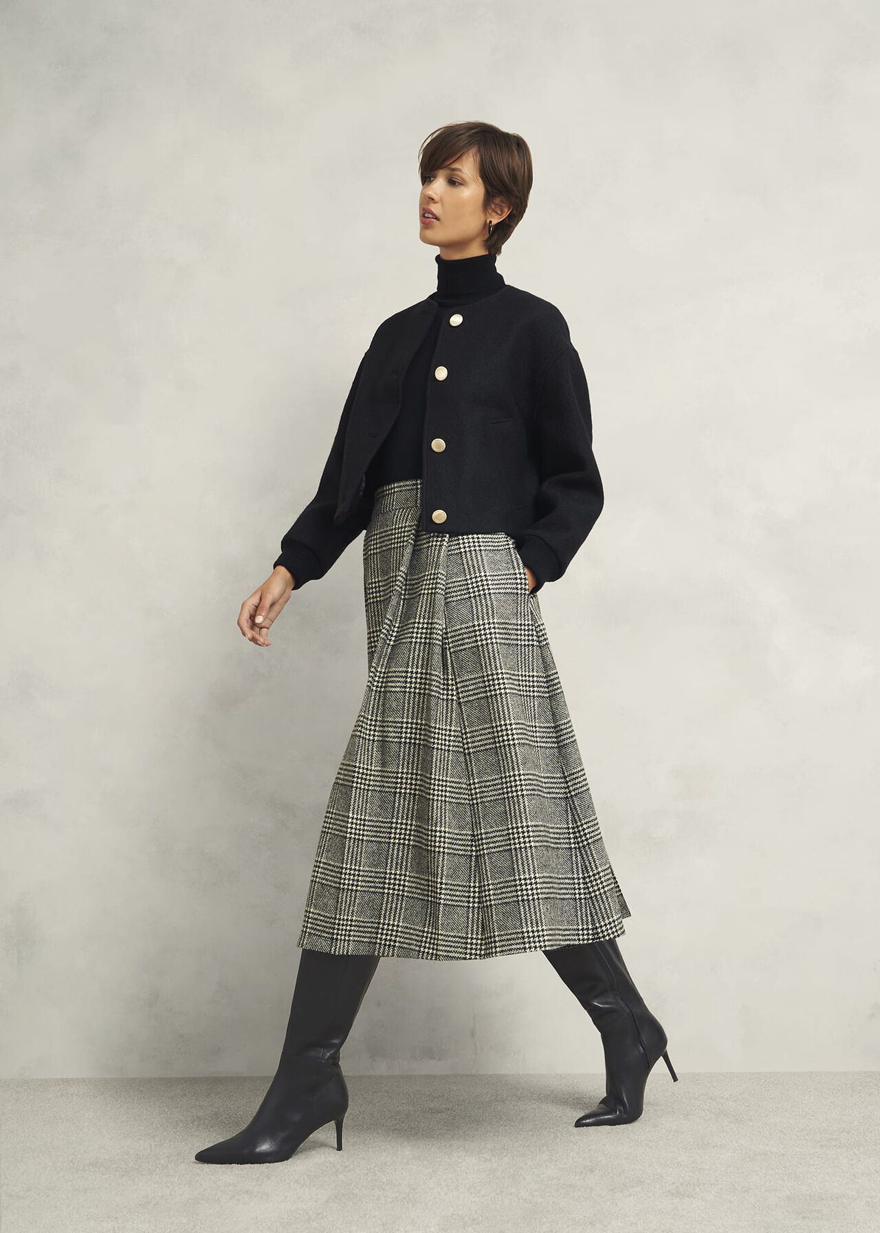 Aliya Knee Boots, Black, hi-res