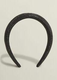 Rosana Sparkle Headband, Black, hi-res