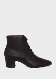 Hetty Lace Up Ankle Boots, Black, hi-res