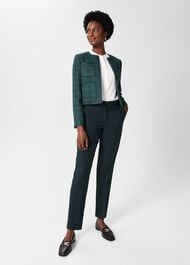 Estella Tweed Jacket, Deep Pine Green, hi-res