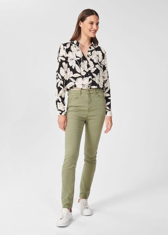 Gia Sculpting Jeans, Light Green Gia Sculpting Jeans