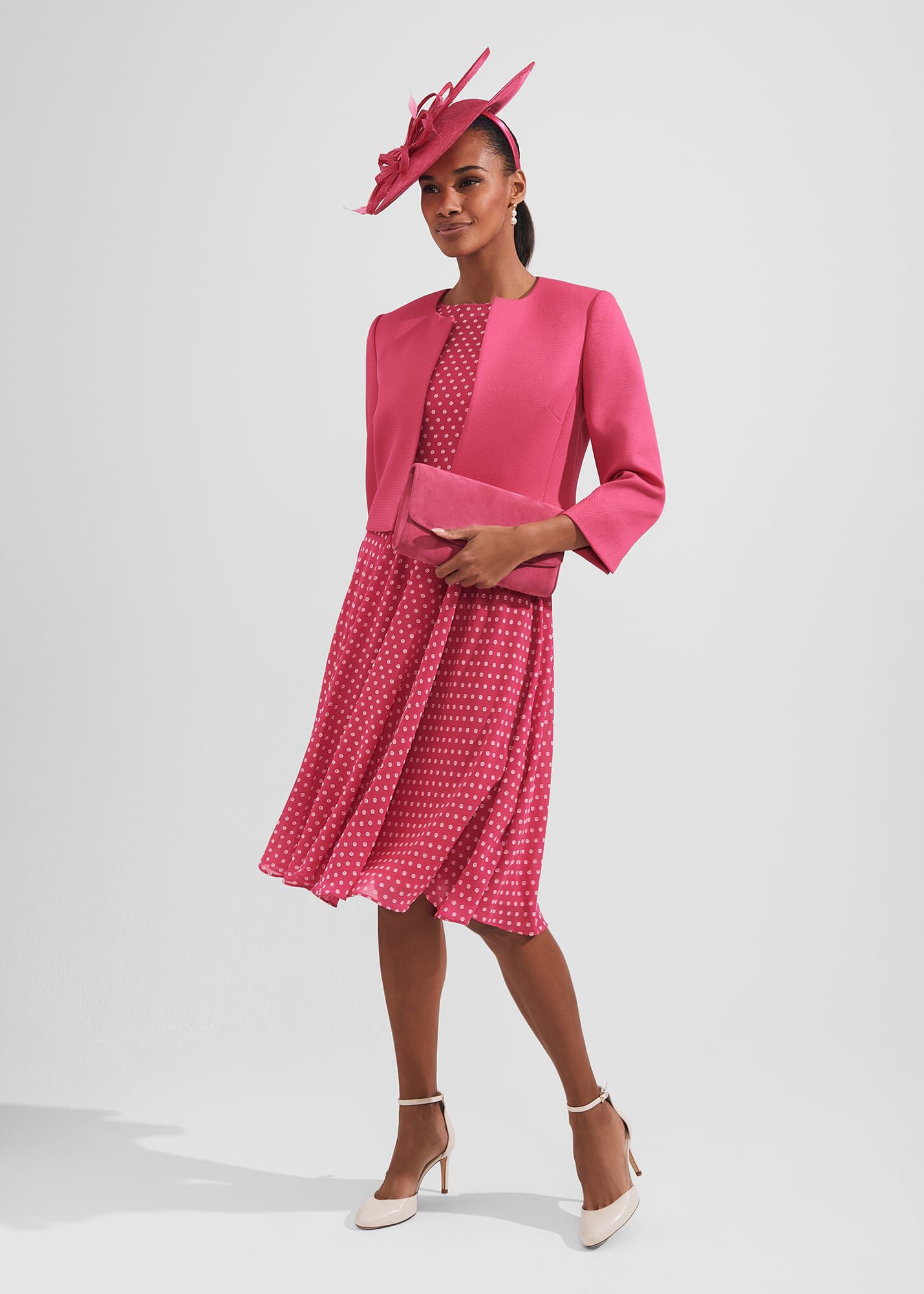 Pink flare top dress