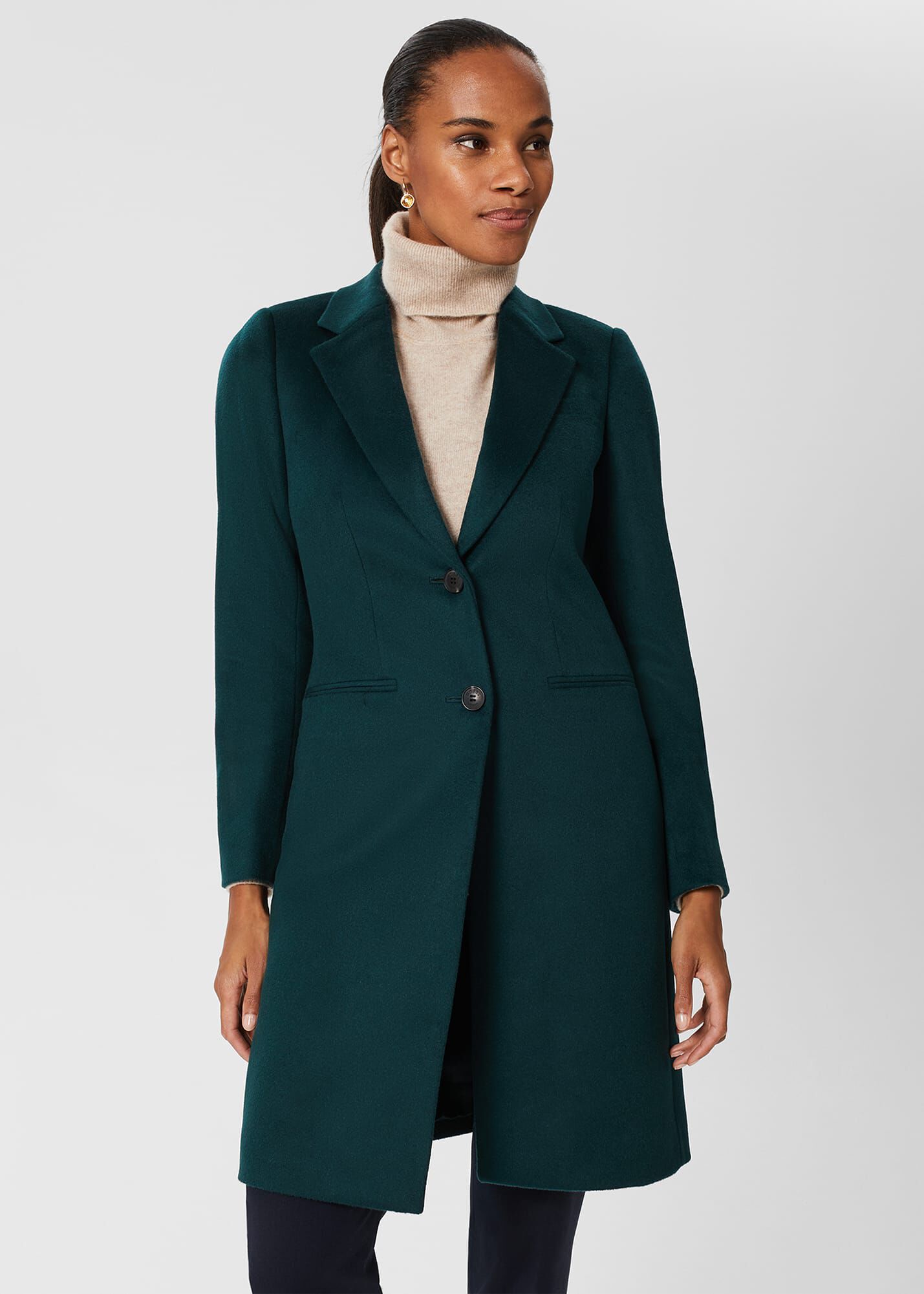 long navy womens coat
