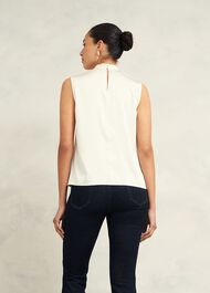 Nina Satin Blouse, Ivory, hi-res