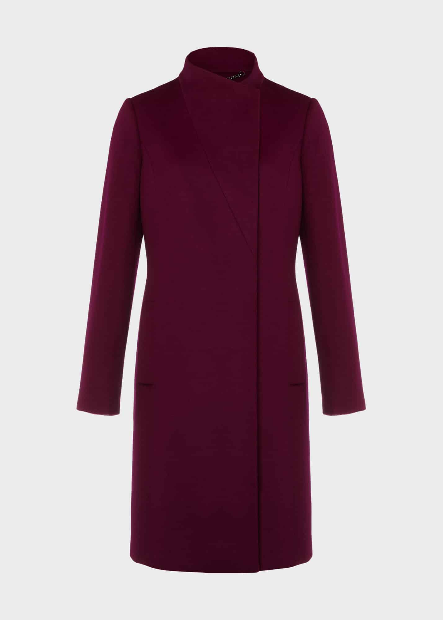 Plum cheap wool coat