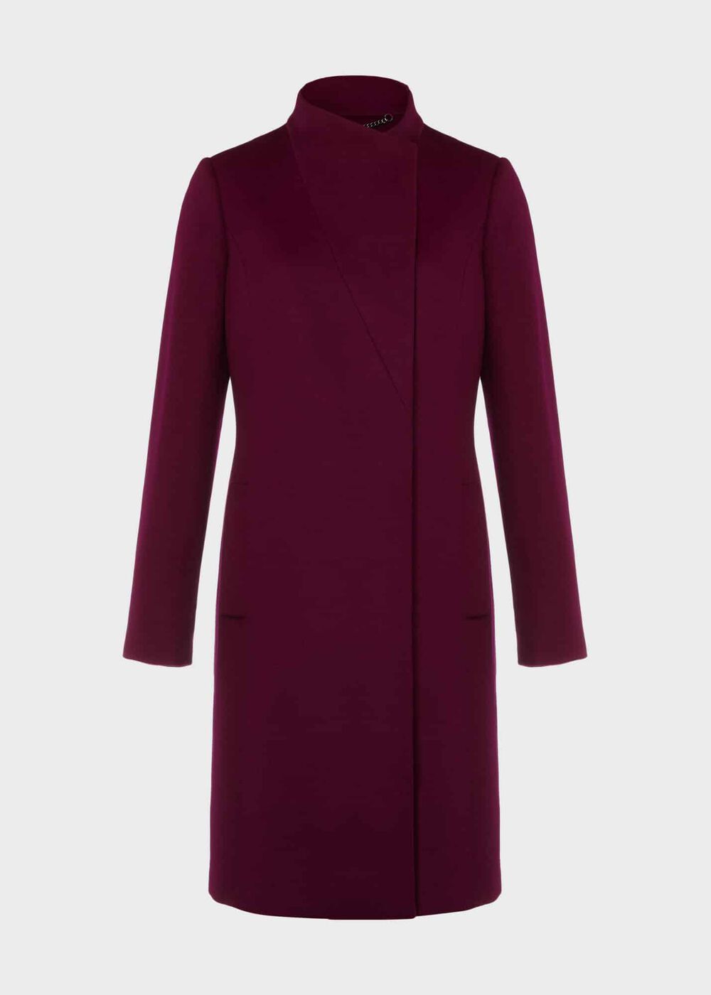 Marissa Wool Coat, Warm Plum, hi-res