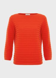 Nellie Cotton Jumper, Hibiscus Red, hi-res
