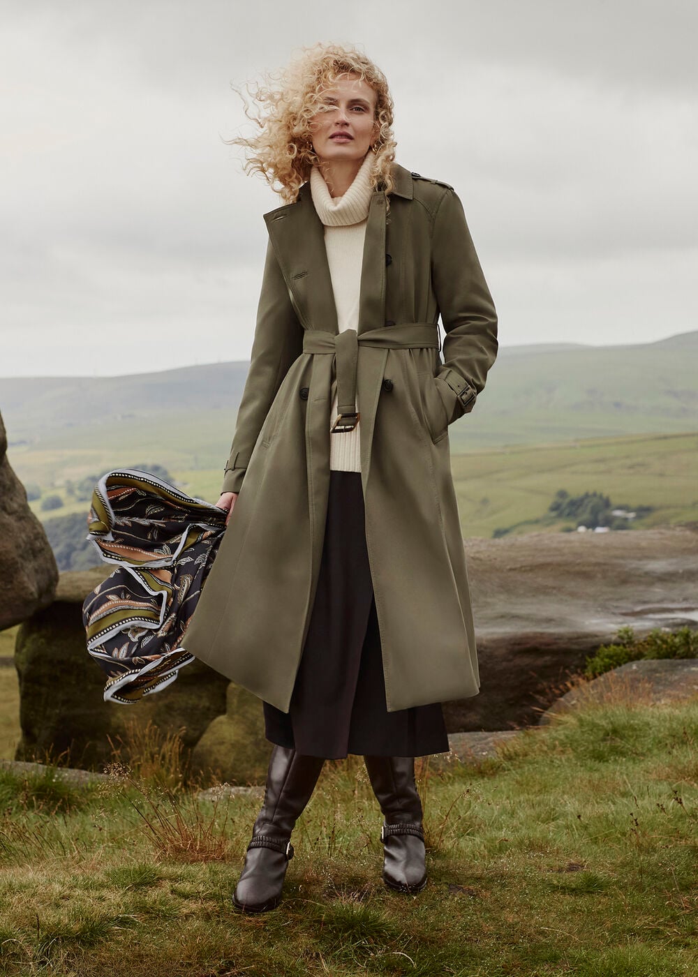 Aria Shower Resistant Trench Coat