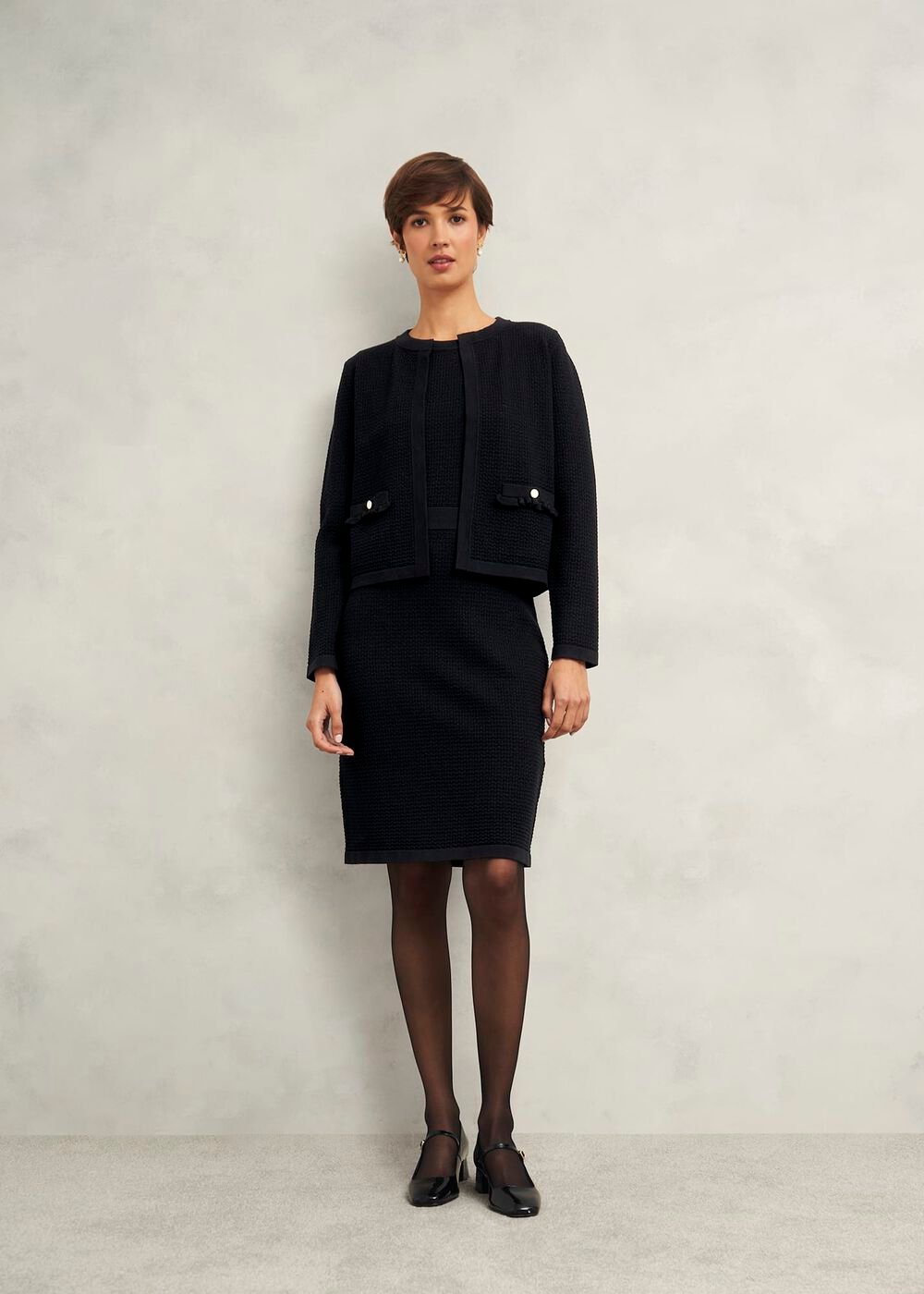 Petra Knitted Jacket, Black, hi-res