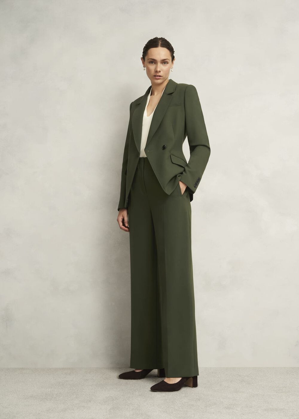 Neava Wide Trousers, Yew Green, hi-res