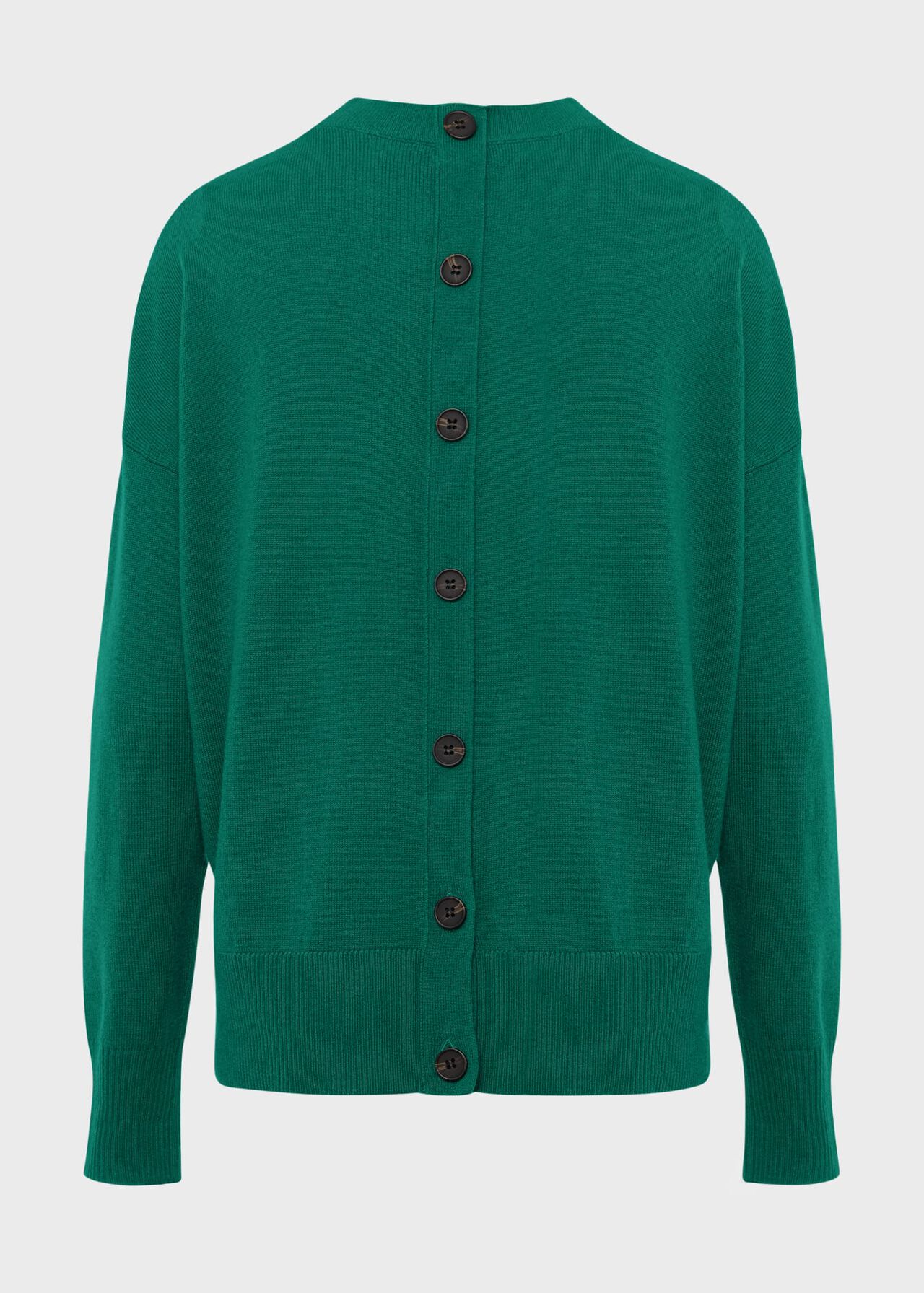 Lydia Button Jumper, Ocean Green, hi-res