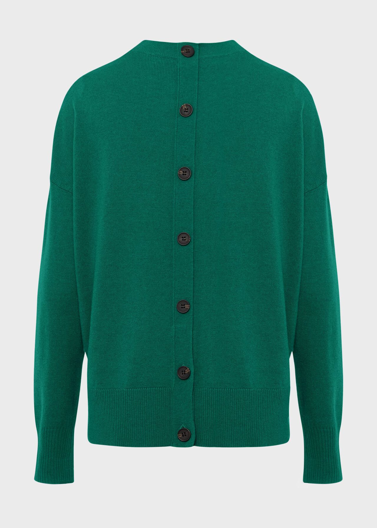 Lydia Button Jumper, Ocean Green, hi-res