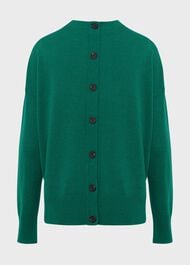 Lydia Button Jumper, Ocean Green, hi-res