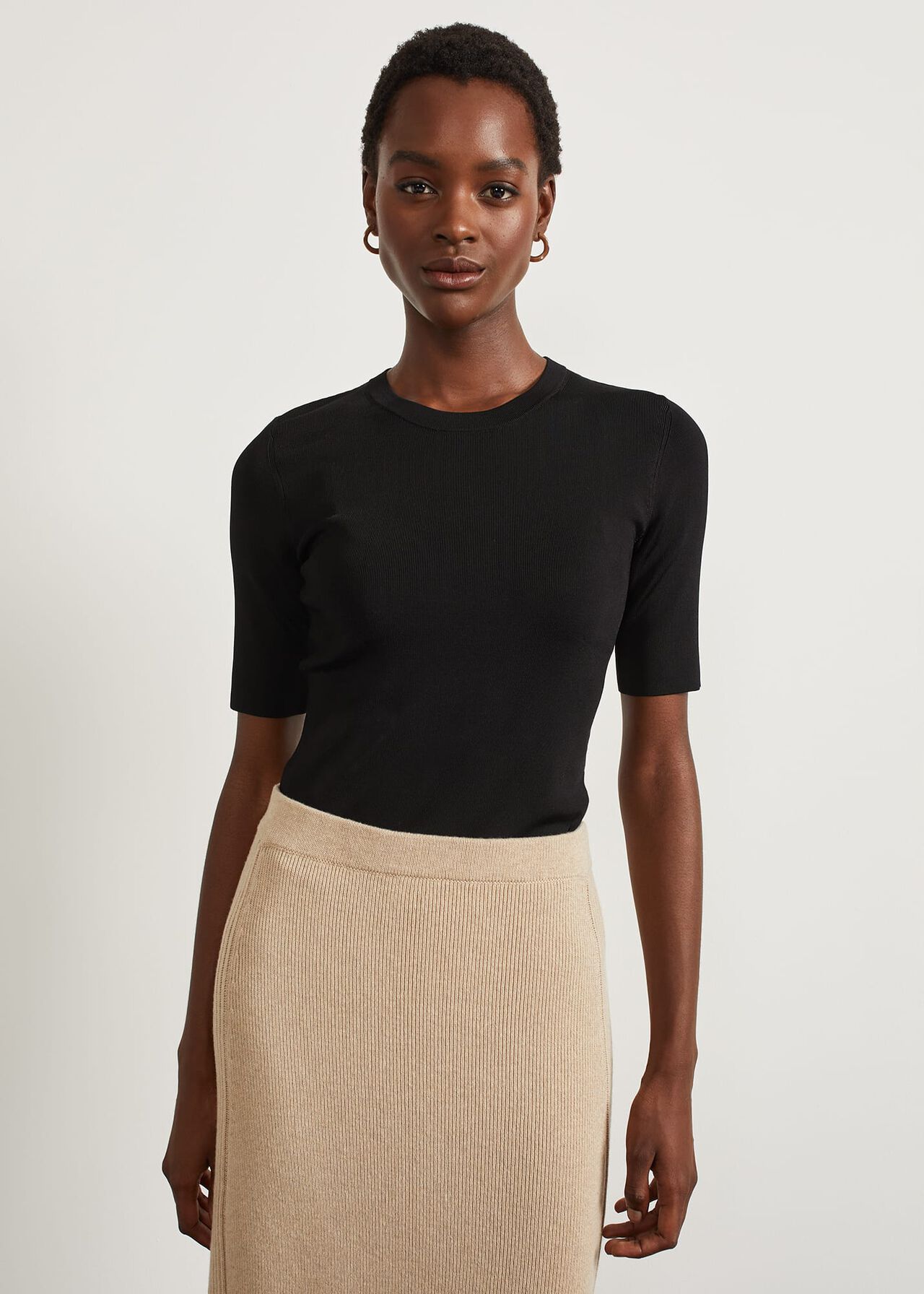Harmon Knitted Top, Hobbs Black, hi-res