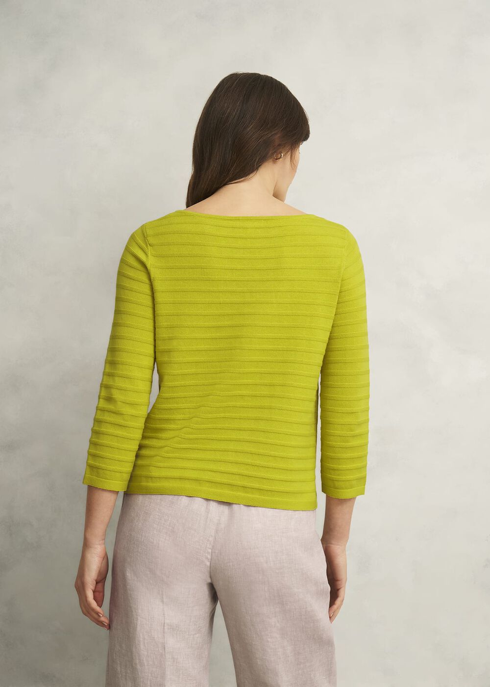 Nellie Cotton Jumper, Citrine Green, hi-res