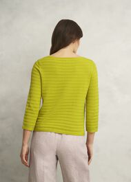 Nellie Cotton Jumper, Citrine Green, hi-res
