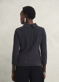 Tali Sparkle Top, Black Silver, hi-res