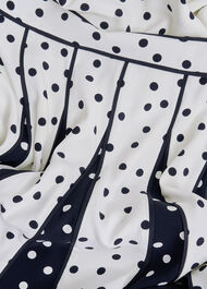 Petite Angelica Spot Dress, Ivory Midnight, hi-res