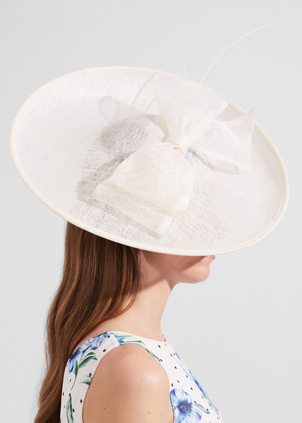 Victoria Fascinator, Ivory, hi-res