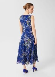 Petite Carly Floral Midi Dress, Cobalt Multi, hi-res