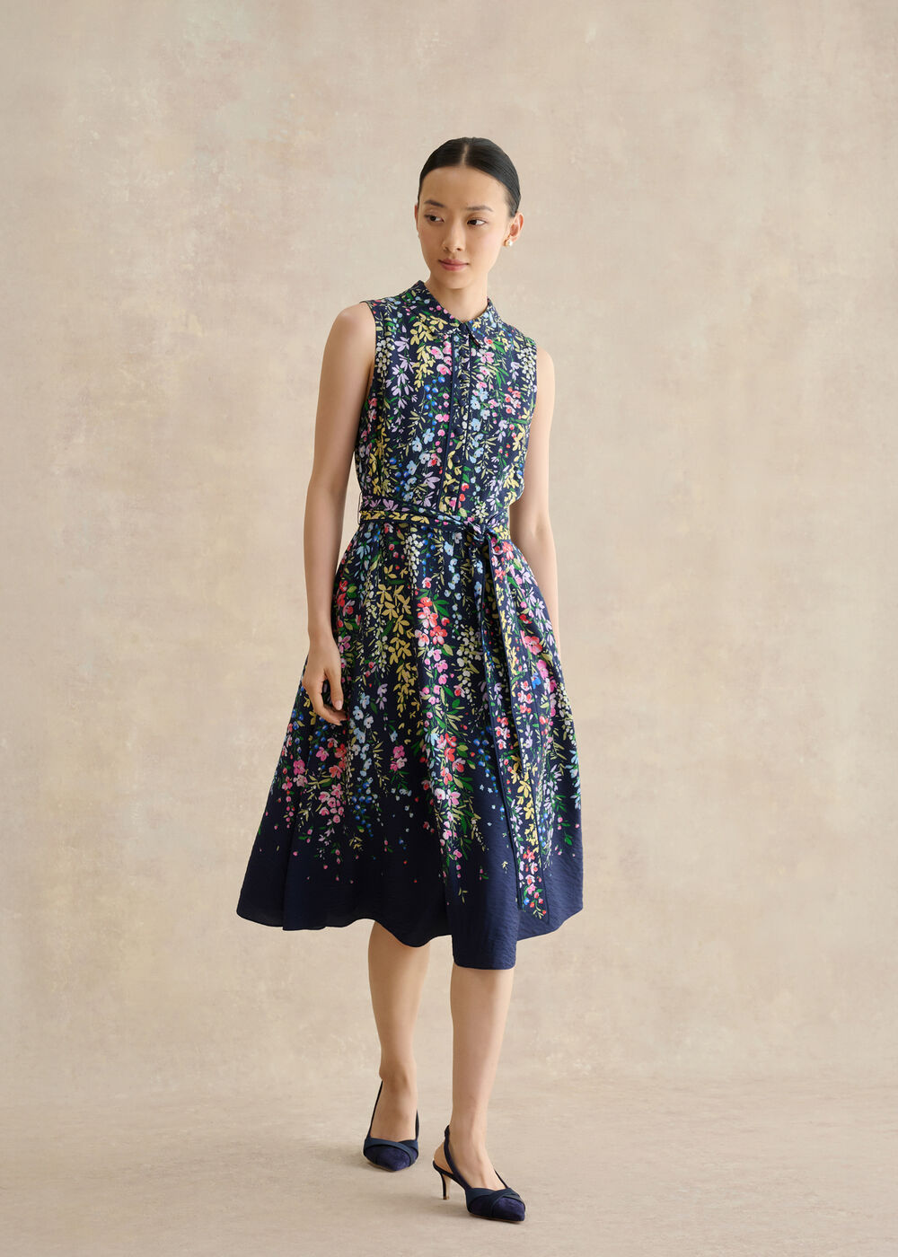 Alberta Floral Shirt Dress, Midnight Multi, hi-res