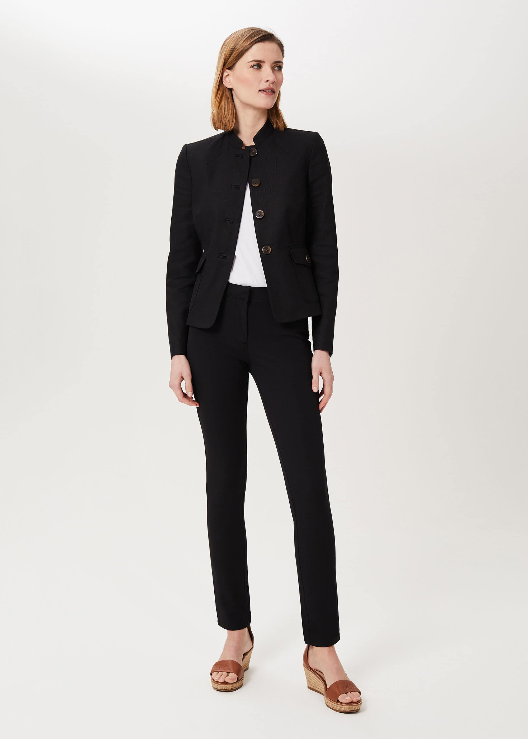 Linen black jacket clearance