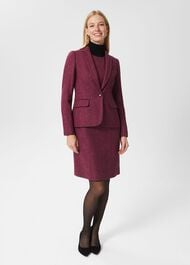 Lucia Wool Dress, Purple Multi, hi-res