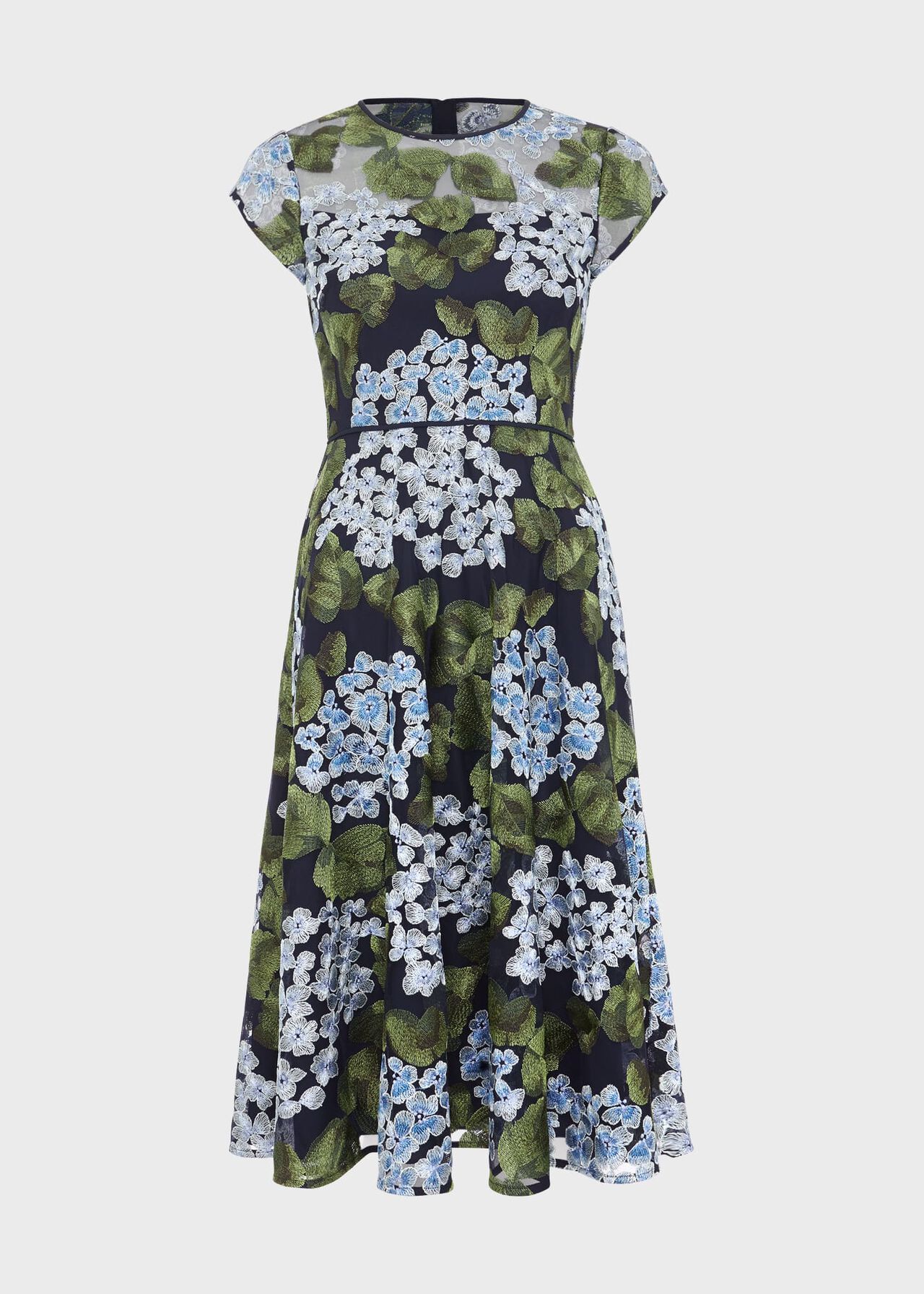 Tia Embroidered Dress, Navy Multi, hi-res