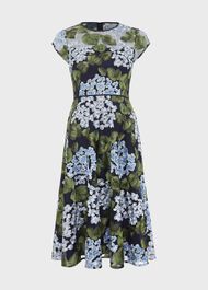 Tia Embroidered Dress, Navy Multi, hi-res