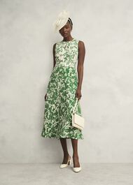 Petite Maddie Dress, Green Cream, hi-res