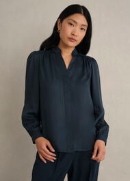 Gwen Blouse, Slate Blue, hi-res