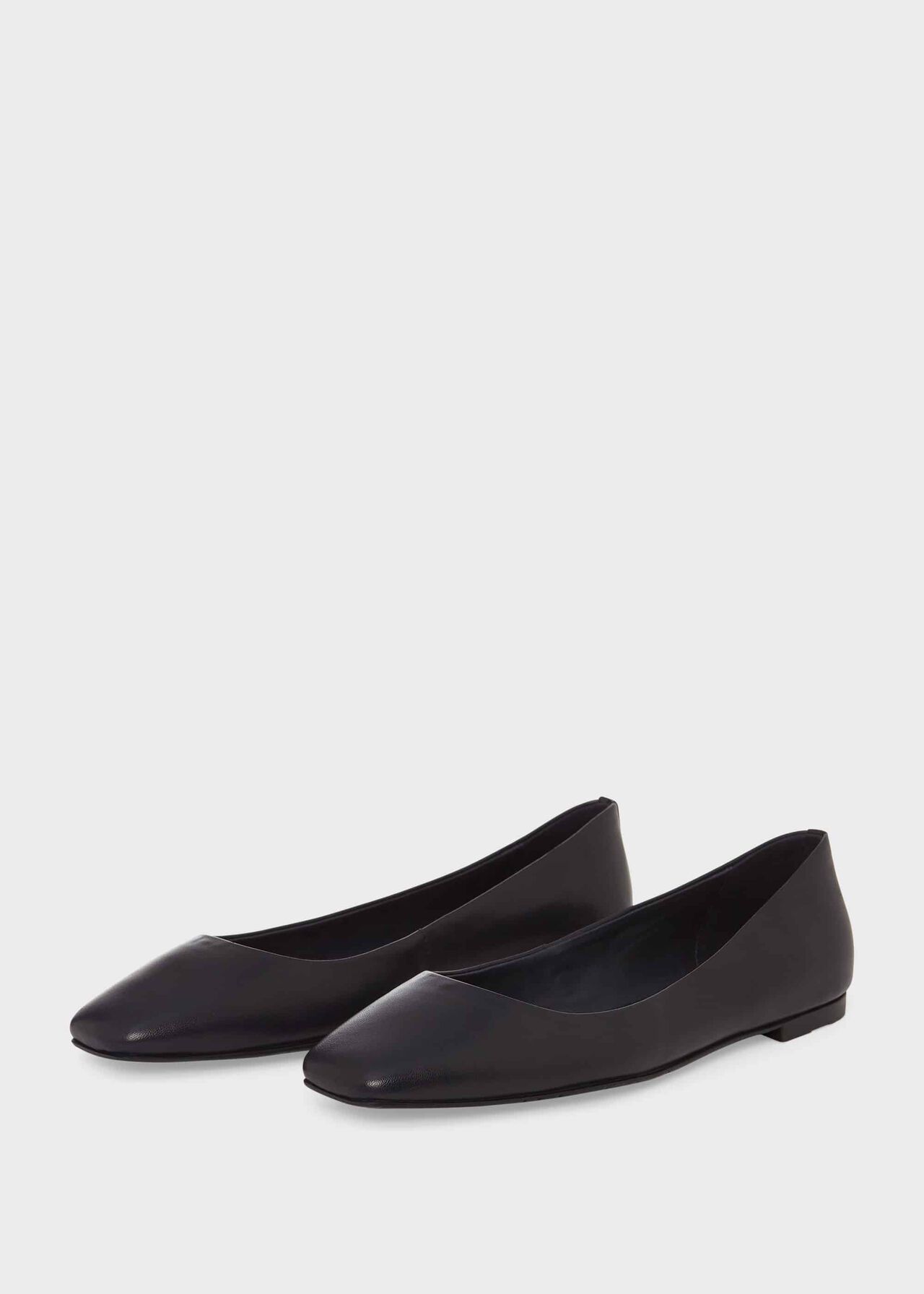 Jemma Leather Ballerinas , Navy, hi-res