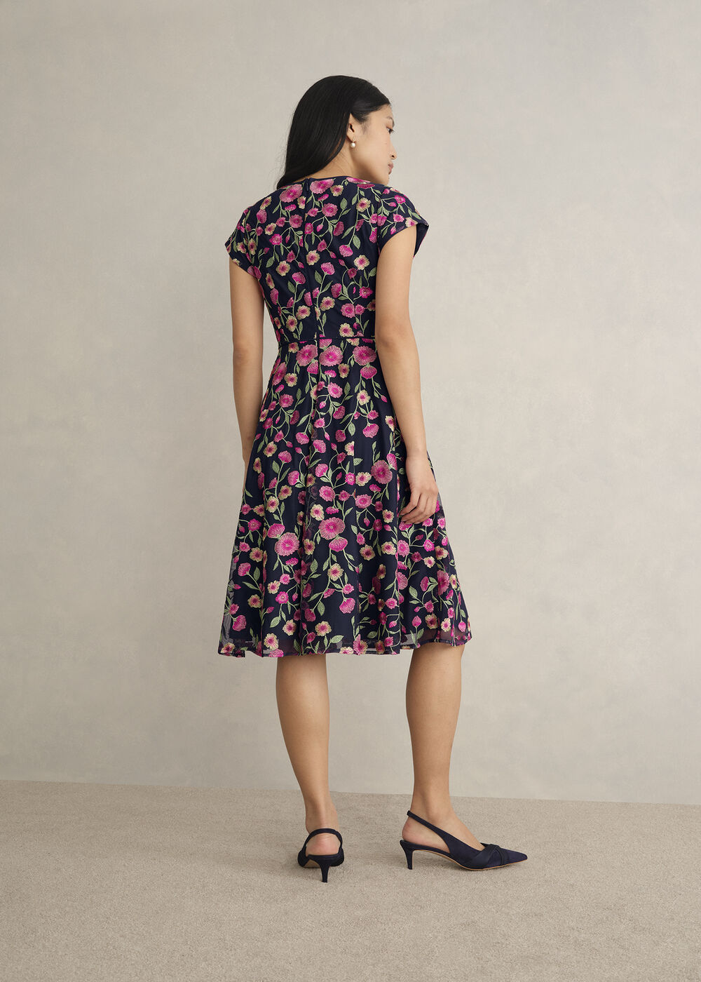 Tia Embroidered Dress, Midnight Multi, hi-res